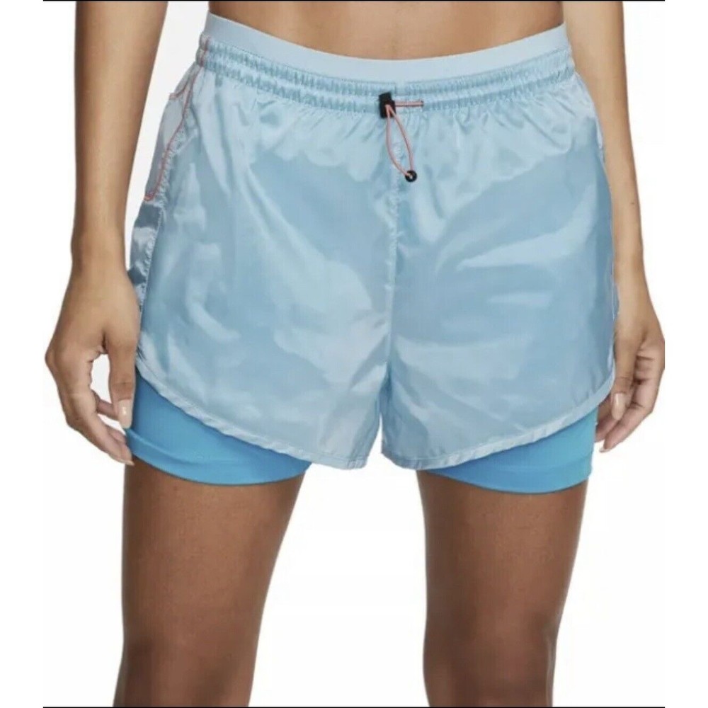 NEW W/O TAGS Nike Small Icon Clash Tempo Luxe Running Shorts Blue